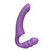 Фиолетовый безремневой страпон Straples Strap-On Dildo - Erokay - купить с доставкой в Жуковском