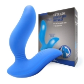 Синий вибромассажер простаты 3,5’’ Curve P-spot Massager - 12 см. - Erokay - в Жуковском купить с доставкой
