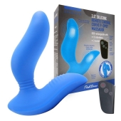 Синий вибромассажер простаты 3,5’’ Remote Control Curve P-spot Massager - 12 см. - Erokay - в Жуковском купить с доставкой