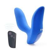 Синий вибромассажер простаты 3,5’’ Remote Control Curve P-spot Massager - 12 см. - Erokay - в Жуковском купить с доставкой
