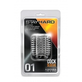 Прозрачная насадка с шипами STAY HARD COCK SLEEVE 01 CLEAR - Blush Novelties - в Жуковском купить с доставкой