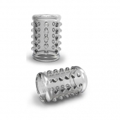 Прозрачная насадка на пенис с шишечками STAY HARD COCK SLEEVE 02 CLEAR - Blush Novelties - в Жуковском купить с доставкой