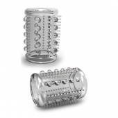 Прозрачная насадка с шипами и шишечками STAY HARD COCK SLEEVE 03 CLEAR - Blush Novelties - в Жуковском купить с доставкой