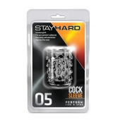 Прозрачная насадка с капельками STAY HARD COCK SLEEVE 05 CLEAR - Blush Novelties - в Жуковском купить с доставкой