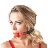 Силиконовый кляп-шар на чёрных ремешках Red Gag silicone - Orion - купить с доставкой в Жуковском