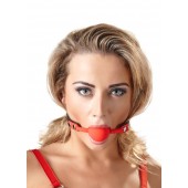 Силиконовый кляп-шар на чёрных ремешках Red Gag silicone - Orion - купить с доставкой в Жуковском