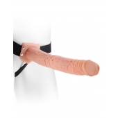Фаллопротез телесного цвета Hollow Strap-On - 29 см. - Pipedream - купить с доставкой в Жуковском