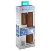 Коричневая насадка на член 2  Silicone X-tension - 20,3 см. - Pipedream - в Жуковском купить с доставкой
