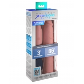 Телесная вибронасадка на член 3  Vibrating Mega X-tension with Remote - 22,9 см. - Pipedream - в Жуковском купить с доставкой