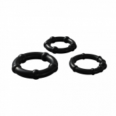 Набор из 3 черных эрекционных колец Babooom Ring Set - Adrien Lastic - в Жуковском купить с доставкой