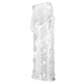 Прозрачная открытая насадка на пенис с бугорками - 19,8 см. - Baile - в Жуковском купить с доставкой