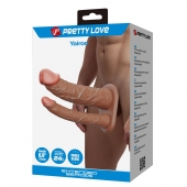 Реалистичная полая насадка на член для двойного проникновения Yairon - 17,5 см. - Baile - купить с доставкой в Жуковском