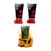Набор из 3 съедобных лубрикантов JUJU (клубника, малина, тропические фрукты) - JuJu - купить с доставкой в Жуковском