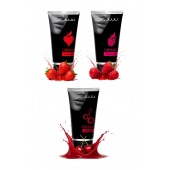 Набор из 3 съедобных лубрикантов JUJU (клубника, малина, вишня) - JuJu - купить с доставкой в Жуковском