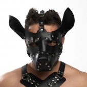 Черная кожаная маска «Собака» - Crazy Handmade - купить с доставкой в Жуковском