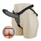 Черный полый мужской страпон London - 16,8 см. - Baile - купить с доставкой в Жуковском