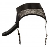 Черный женский страпон Strap-on Set: трусики и насадка - Orion - купить с доставкой в Жуковском