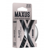 Черные утолщенные презервативы MAXUS Extra Strong с железным кейсом - 3 шт. - Maxus - купить с доставкой в Жуковском