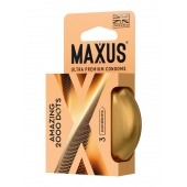 Точечные презервативы MAXUS 2000 Amazing Dots с железным кейсом - 3 шт. - Maxus - купить с доставкой в Жуковском