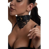 Фигурный чокер с узорами и золотистой фурнитурой - Crazy Handmade - купить с доставкой в Жуковском