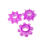 Набор из 3 лиловых эрекционных колец различной формы - Erowoman-Eroman - в Жуковском купить с доставкой