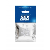 Прозрачное эластичное эрекционное кольцо с 6 шариками - Sex Expert - в Жуковском купить с доставкой