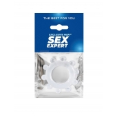 Прозрачное эрекционное кольцо со стимулирующими шариками - Sex Expert - в Жуковском купить с доставкой