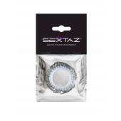 Эластичное эрекционное колечко с черными «ресничками» - Sextaz - в Жуковском купить с доставкой