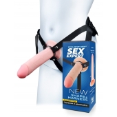 Мужской полый страпон на регулируемых ремешках - 22 см. - Sex Expert - купить с доставкой в Жуковском