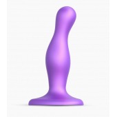 Фиолетовая насадка Strap-On-Me Dildo Plug Curvy size S - Strap-on-me - купить с доставкой в Жуковском