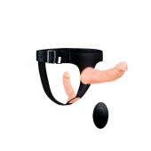 Женский страпон с 2 насадками, вибрацией и пультом ДУ - Erowoman-Eroman - купить с доставкой в Жуковском