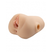 Телесный мастурбатор с вибрацией Double Pounder Vibrating Squeeze Stroker - Pipedream - в Жуковском купить с доставкой