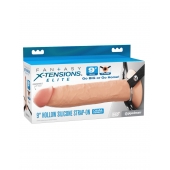 Телесный пустотелый фаллопротез 9’’ Hollow Silicone Strap-On - 24,1 см. - Pipedream - купить с доставкой в Жуковском