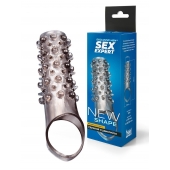 Дымчатая насадка на пенис с шипами и выпуклостями - 12 см. - Sex Expert - в Жуковском купить с доставкой