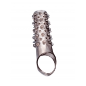 Дымчатая насадка на пенис с шипами и выпуклостями - 12 см. - Sex Expert - в Жуковском купить с доставкой