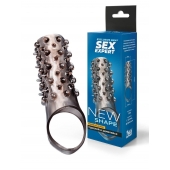 Дымчатая насадка на пенис с шипами и выпуклостями - 12,5 см. - Sex Expert - в Жуковском купить с доставкой