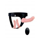 Женский страпон с 3 насадками и вибрацией - Erowoman-Eroman - купить с доставкой в Жуковском