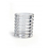 Прозрачная сквозная насадка на пенис с ребрышками - Sex Expert - в Жуковском купить с доставкой