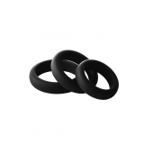 Набор из 3 черных эрекционных колец Smooth Silicone Cockring Pack - Dream Toys - в Жуковском купить с доставкой