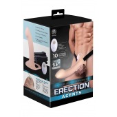 Телесный полый страпон с вибрацией Erection Agents - 24,1 см. - NMC - купить с доставкой в Жуковском