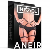 Черные стрепы на бёдра Aneir - Intoyou - купить с доставкой в Жуковском