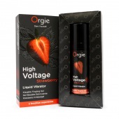 Жидкий вибратор Orgie High Voltage Strawberry - 15 мл. - ORGIE - купить с доставкой в Жуковском