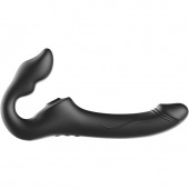 Черный безремневой страпон с 3 моторами - Ibiza - купить с доставкой в Жуковском