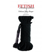 Черная веревка для фиксации Deluxe Silky Rope - 9,75 м. - Pipedream - купить с доставкой в Жуковском