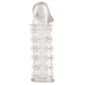 Гелевая прозрачная насадка с шипами - 12 см. - Toyfa Basic - в Жуковском купить с доставкой