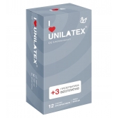 Презервативы с рёбрами Unilatex Ribbed - 12 шт. + 3 шт. в подарок - Unilatex - купить с доставкой в Жуковском