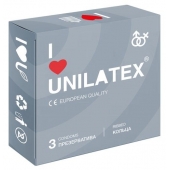 Презервативы с рёбрами Unilatex Ribbed - 3 шт. - Unilatex - купить с доставкой в Жуковском