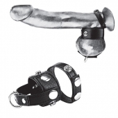 Утяжка для мошонки и пениса Cock Ring With 1  Ball Stretcher And Optional Weight Ring - BlueLine - купить с доставкой в Жуковском