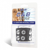 Ремень на член и мошонку 1.5  Cock Ring With Ball Strap - BlueLine - купить с доставкой в Жуковском