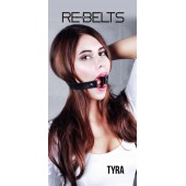 Чёрный кожаный чокер-кляп Tyra Black - Rebelts - купить с доставкой в Жуковском